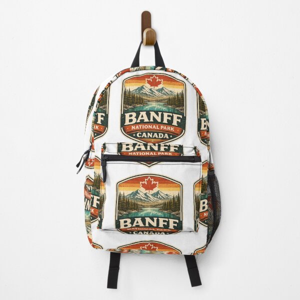 Item preview, Banff National Park Canada Vintage Travel Badge – Retro Mountain Lake Adventure Design designed and sold by Globalcitytees.