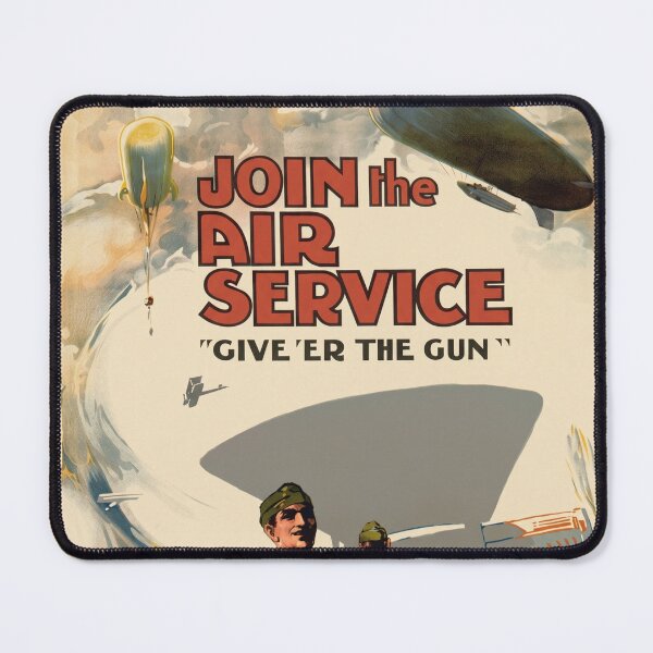Item preview, Join the Air Service Give Er The Gun US Army 1919 designed and sold by Vintage Poster 1914-1945 Archive.