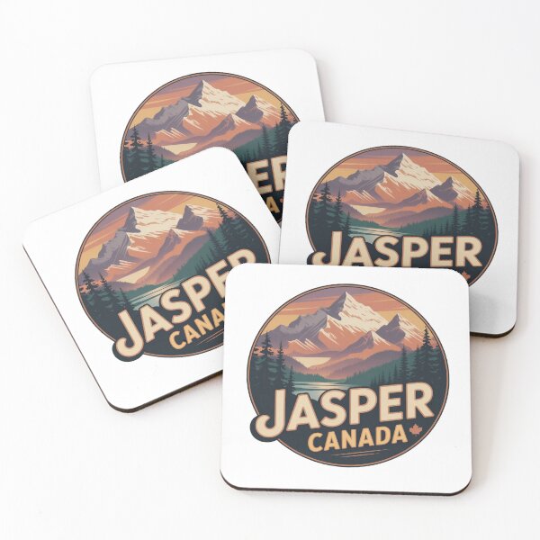 Item preview, Jasper Canada Retro Mountain Badge – Vintage National Park Travel Design designed and sold by Globalcitytees.