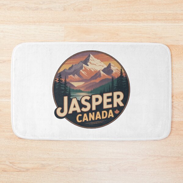 Item preview, Jasper Canada Retro Mountain Badge – Vintage National Park Travel Design designed and sold by Globalcitytees.