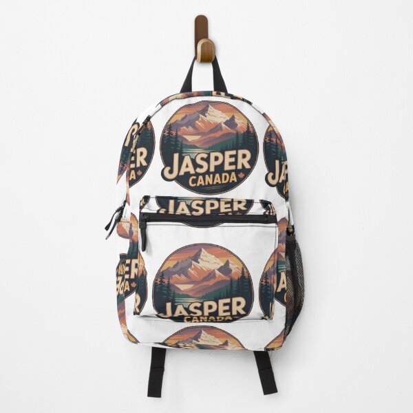 Item preview, Jasper Canada Retro Mountain Badge – Vintage National Park Travel Design designed and sold by Globalcitytees.