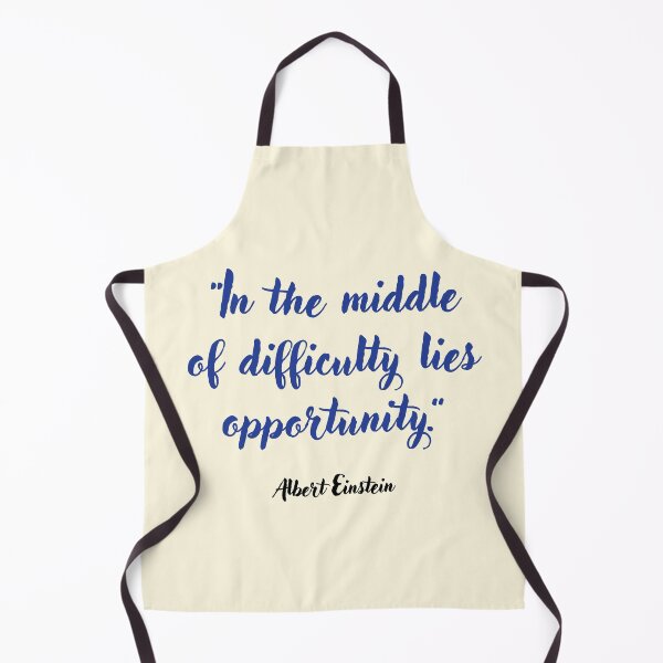 Item preview, In the middle of difficulty . . . Albert Einstein Quotation designed and sold by CharlottePlaceArt.