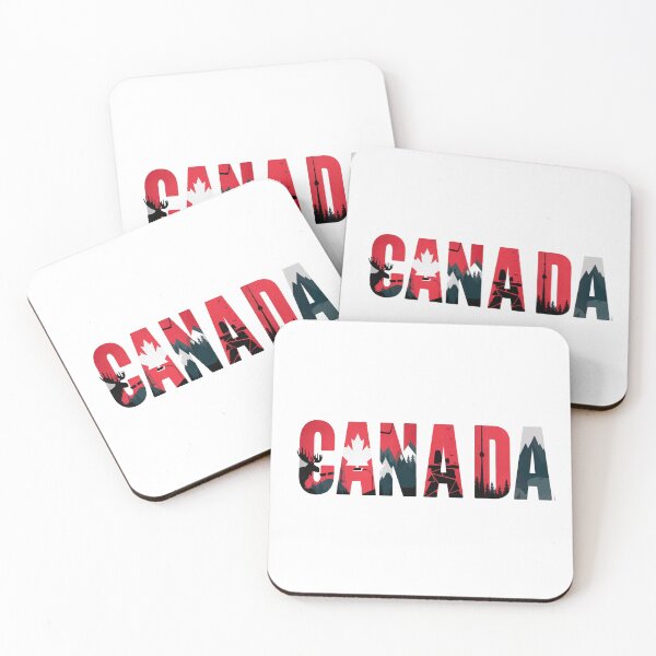 Item preview, Canada Typography Landscape Design – Mountains, Moose & Toronto Skyline Vintage Travel Art designed and sold by Globalcitytees.