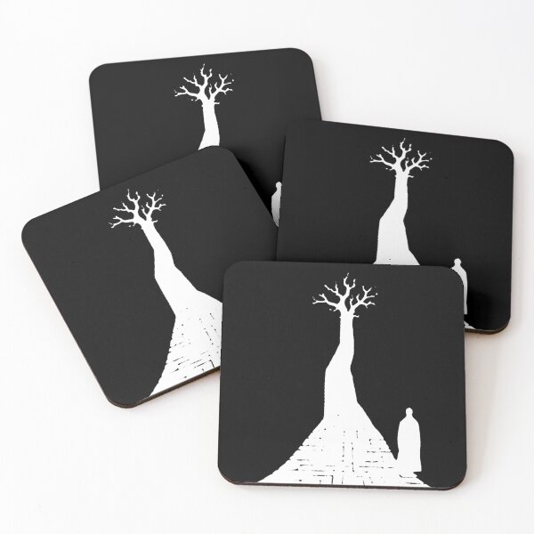 Item preview, Great giant white tree and silhouette of man dark art 127sm designed and sold by 127sm.