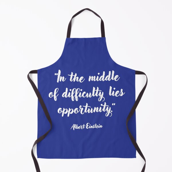Item preview, In the middle of difficulty . . . Albert Einstein Quotation designed and sold by CharlottePlaceArt.