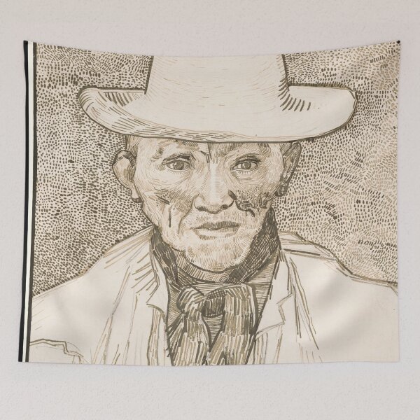 Item preview, Peasant of the Camargue by Vincent van Gogh: Vintage Portrait Fine Art Print designed and sold by artofuniverse.