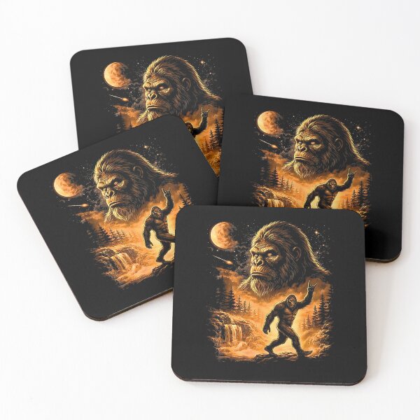 Artikelvorschau, Bigfoot heult zum Mond – Vintage-Grafik aus den 90ern (Retro-Sasquatch) entworfen und verkauft von FerminVigo.