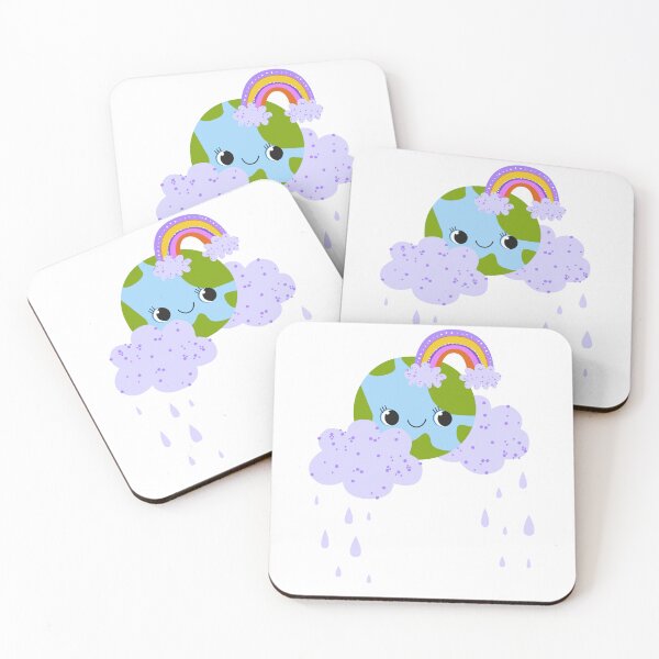 Item preview, Kawaii Earth Planet with Magic Rainbow designed and sold by the-myro.