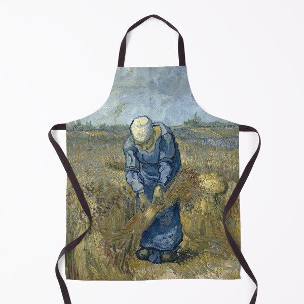 Item preview, Peasant Woman Binding Sheaves After Millet by Vincent van Gogh: Rustic Field Poster designed and sold by artofuniverse.
