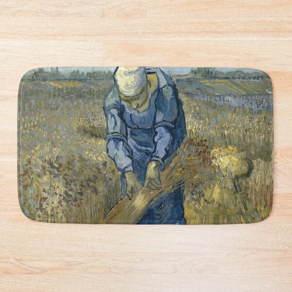 Item preview, Peasant Woman Binding Sheaves After Millet by Vincent van Gogh: Rustic Field Poster designed and sold by artofuniverse.