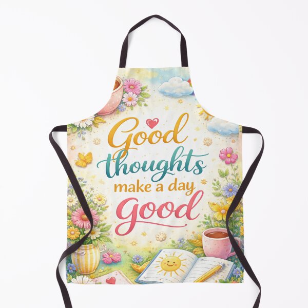 Item preview, Good Thoughts Make a Day Good – Positive Aesthetic Illustration designed and sold by FaithGratitude.