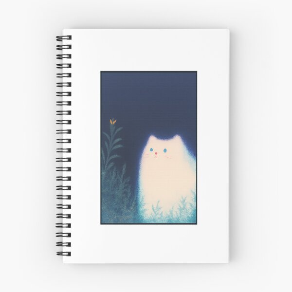 Artikelvorschau, Leuchtend weiße Katze in der Nacht entworfen und verkauft von MythicFrames.
