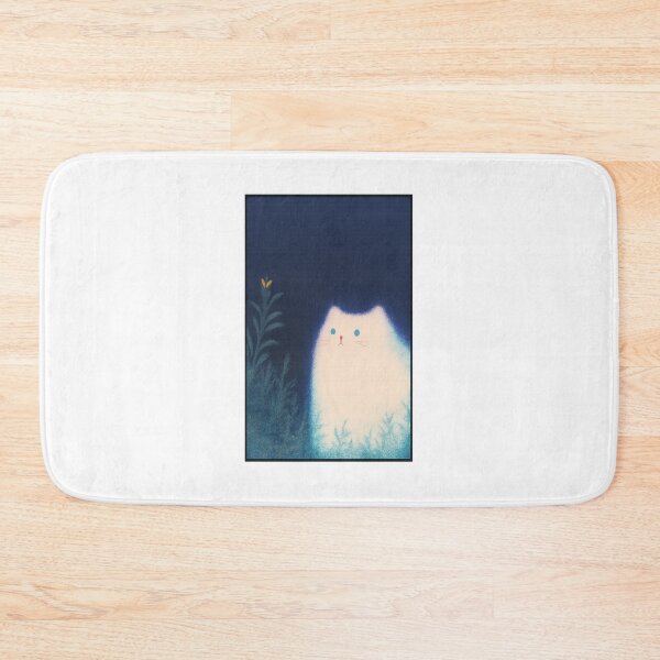 Item preview, Glowing White Cat in the Night designed and sold by MythicFrames.