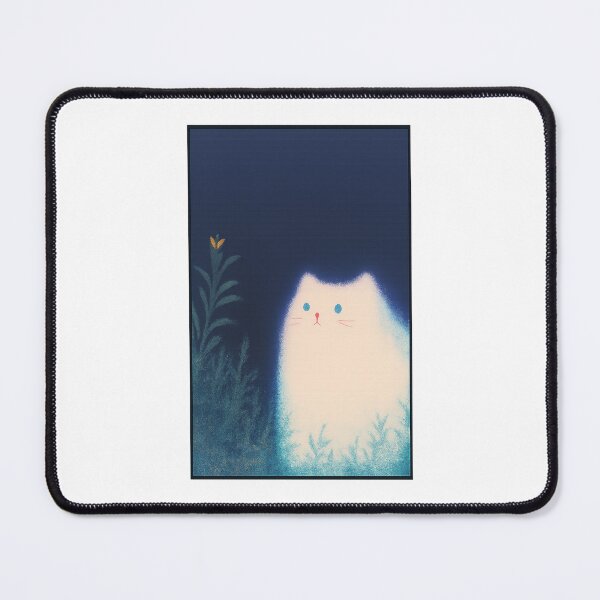 Item preview, Glowing White Cat in the Night designed and sold by MythicFrames.