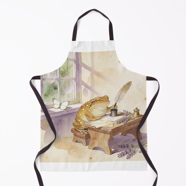 Item preview, Cottagecore Toad Writing Letters - Vintage Frog Art designed and sold by PictorialWhimsy.