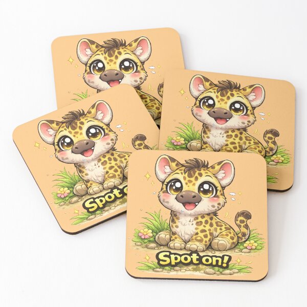 Item preview, Funny Cute Leopard Big Eyes Kawaii Cartoon Spot On Baby Leopard designed and sold by StickyDelights.