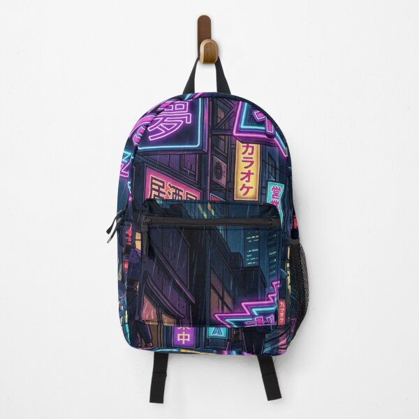 Item preview, Rain-Slicked Tokyo Night Arcade | Cyberpunk Japan Neon Dream Art designed and sold by UltimateJapan.