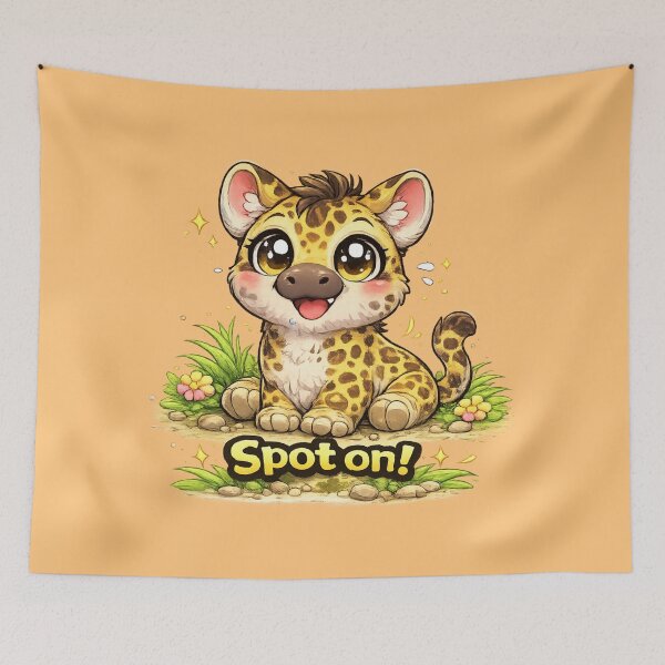 Item preview, Funny Cute Leopard Big Eyes Kawaii Cartoon Spot On Baby Leopard designed and sold by StickyDelights.