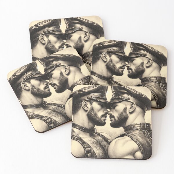 Item preview, Leather Bar Hunt Tom of Finland Leather Man Tribute Gay Art designed and sold by ItsAKinkThing.
