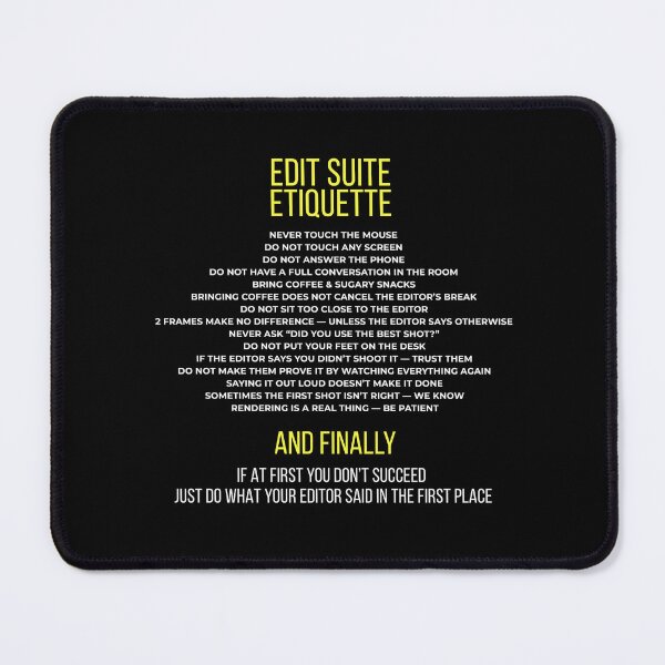Item preview, Edit Suite Etiquette Rules - Minimalist Design designed and sold by jkleditor.