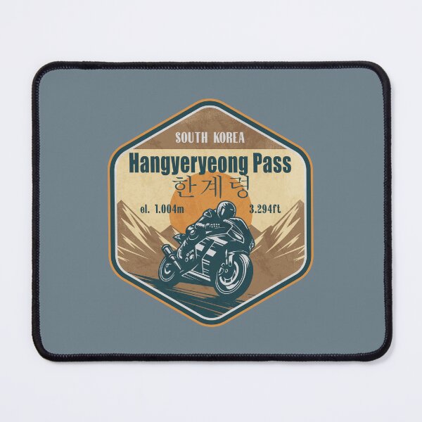 Item preview, Hangyeryeong Pass Taebaek South Korea Biker Badge designed and sold by CynthiaGraphics.