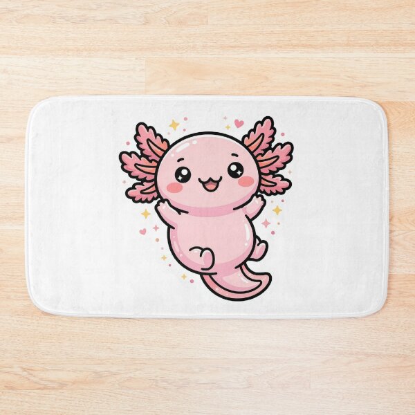 Item preview, Kawaii Pink Axolotl with Sparkles and Cute Expression for Youth designed and sold by lematworks.