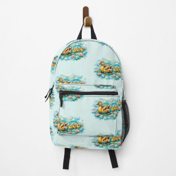 Item preview, Duck with ducklings swimming in spring pond designed and sold by the artedivino.