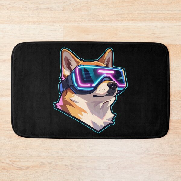 Item preview, Neon Shiba VR Cyberpunk Dog Sci fi Gamer Futuristic Glow for Youth designed and sold by lematworks.