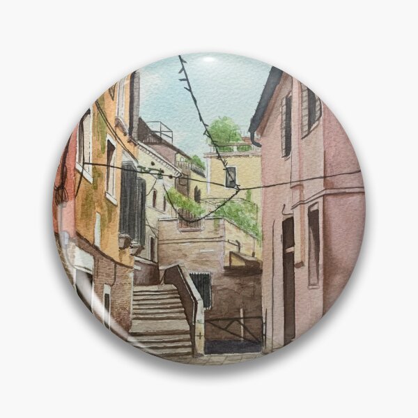 Item preview, Venetian Street - Watercolour designed and sold by keyline-pie.