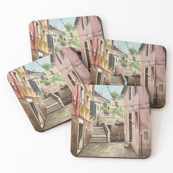 Item preview, Venetian Street - Watercolour designed and sold by keyline-pie.