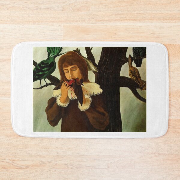 Item preview, Young Girl Eating Bird Magritte Surreal Art designed and sold by MirelaSorescu.