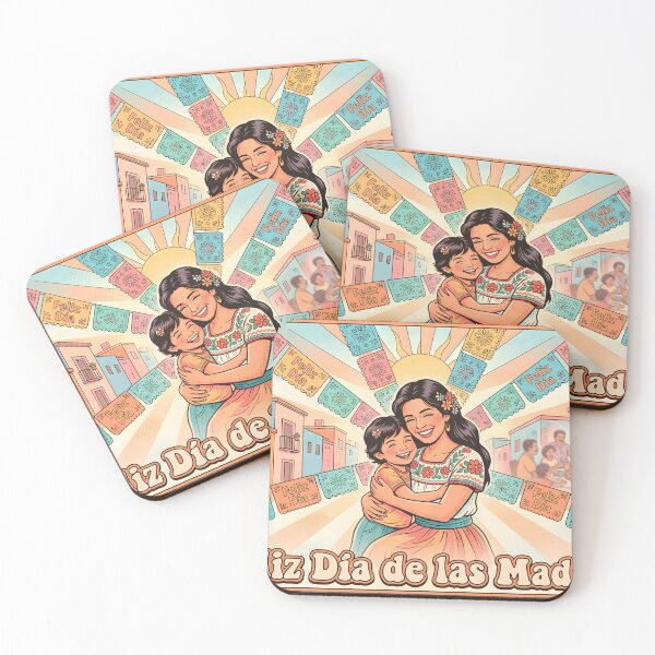 Item preview, Colorful Mom Hug Illustration – Feliz Dia de las Madres Mother’s Day Gift designed and sold by Koalangel.