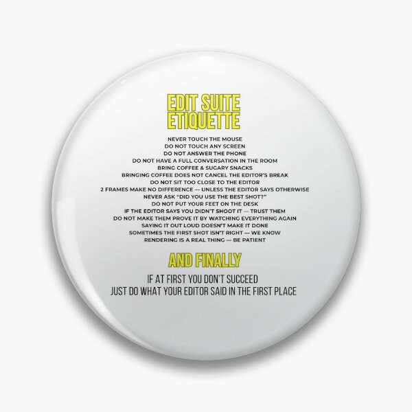 Item preview, Edit Suite Etiquette Rules - Minimalist Design - black font designed and sold by jkleditor.