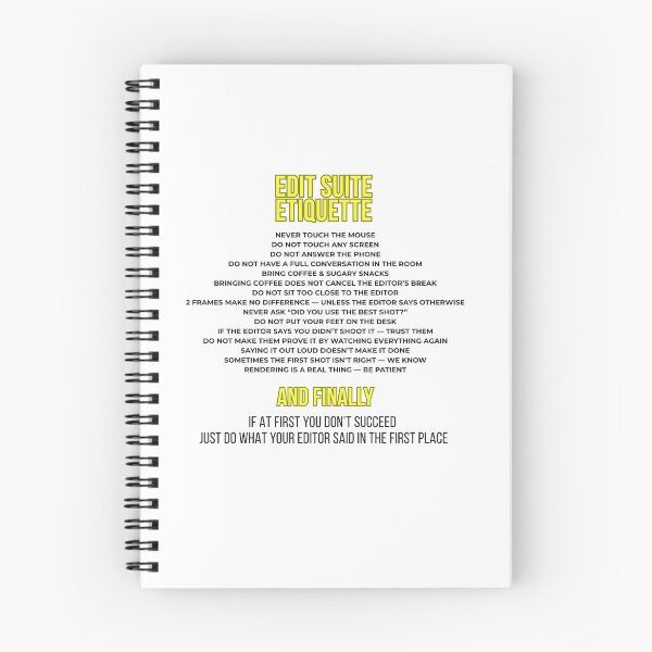 Item preview, Edit Suite Etiquette Rules - Minimalist Design - black font designed and sold by jkleditor.