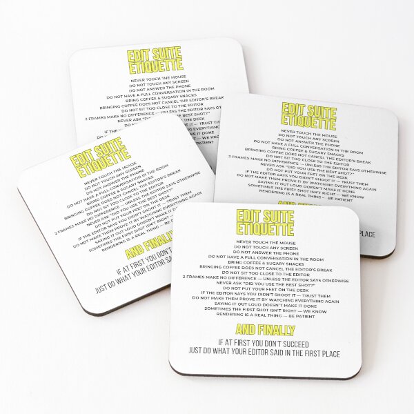 Item preview, Edit Suite Etiquette Rules - Minimalist Design - black font designed and sold by jkleditor.