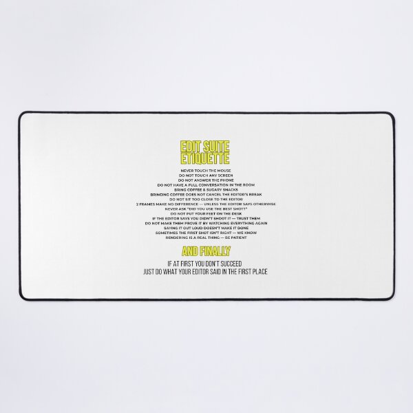 Item preview, Edit Suite Etiquette Rules - Minimalist Design - black font designed and sold by jkleditor.