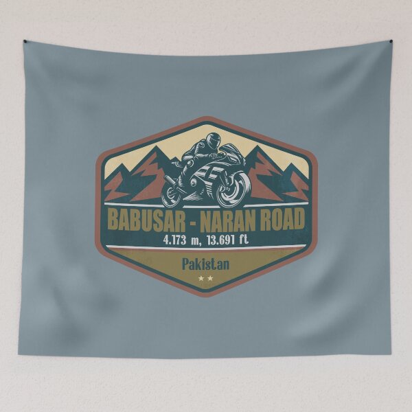 Item preview, Babusar Naran Road Himalaya Pakistan Biker Badge designed and sold by CynthiaGraphics.