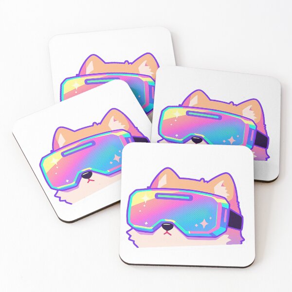 Item preview, Cute Shiba VR Neon Gamer Pup Cyber Kawaii Dog Aesthetic for Youth designed and sold by lematworks.