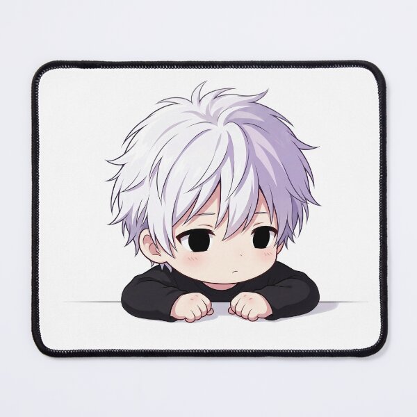 Item preview, Cute Chibi White Hair Anime Boy designed and sold by bistuni.