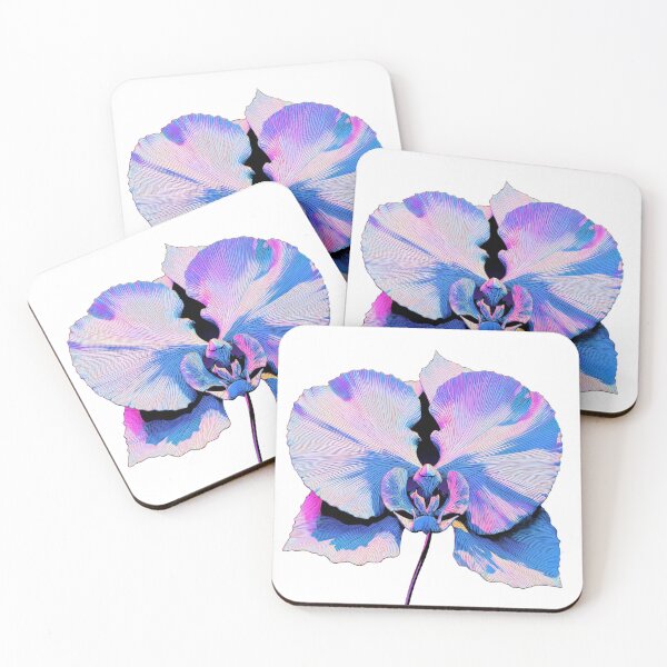 Item preview, Vaporwave Orchid Bloom - Retro Floral Illustration designed and sold by BlissxPals.