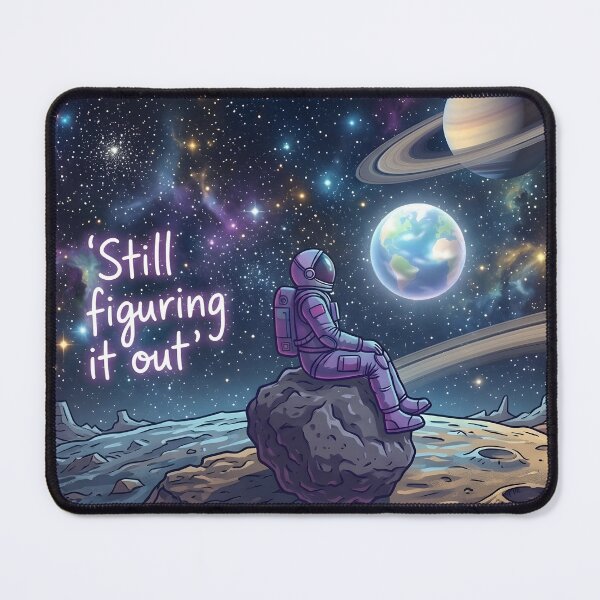 Item preview, Still Figuring It Out Astronaut Aesthetic Space Art designed and sold by MCV-Designs.