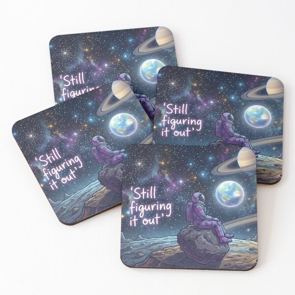 Item preview, Still Figuring It Out Astronaut Aesthetic Space Art designed and sold by MCV-Designs.