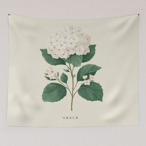 Item preview, Hydrangea Illustration – “Grace” designed and sold by BobaBunny76.