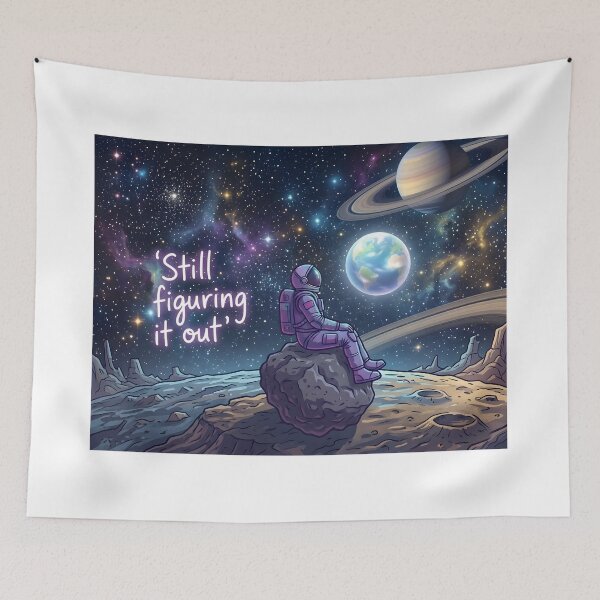 Item preview, Still Figuring It Out Astronaut Aesthetic Space Art designed and sold by MCV-Designs.