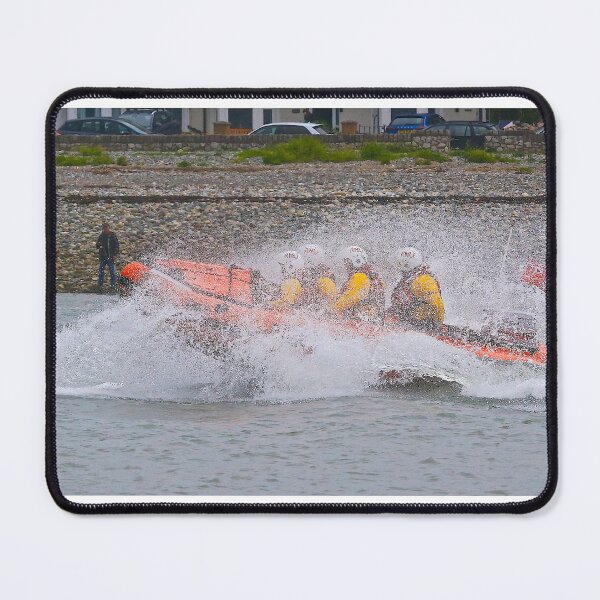 Item preview, Inshore lifeboat on call in Conwy with a rough tide  designed and sold by Ribster13.