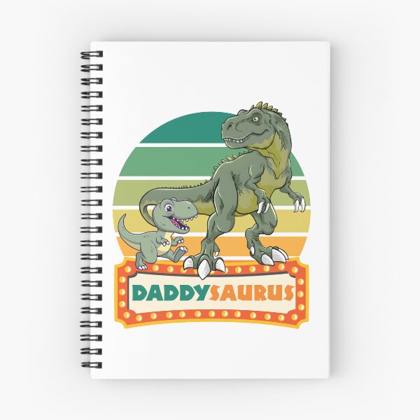 Item preview, Daddysaurus T-Rex Dad and Baby Dino Retro Sunset designed and sold by VibranPalette.