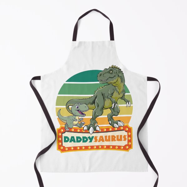 Item preview, Daddysaurus T-Rex Dad and Baby Dino Retro Sunset designed and sold by VibranPalette.