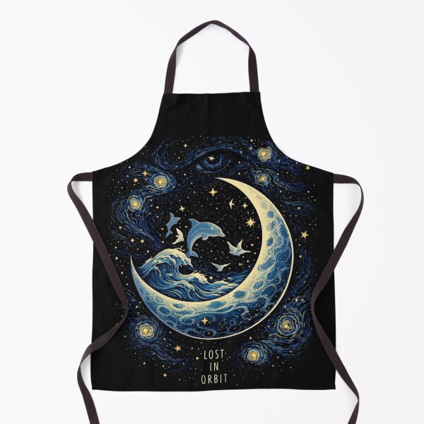 Item preview, Lost in Orbit Dolphin Moon T-Shirts – Cosmic Ocean Art designed and sold by KDesignCrafts.