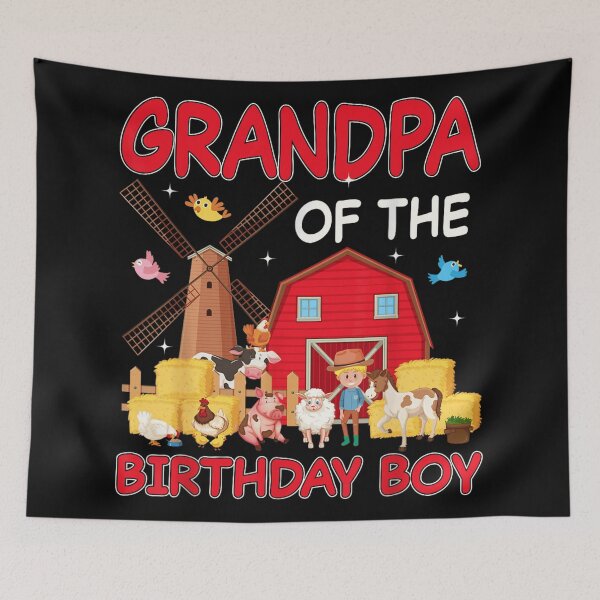 Item preview, Grandpa Of The Birthday Boy Farm Animals Barn Yard Birthday Party designed and sold by MassonCalepon.
