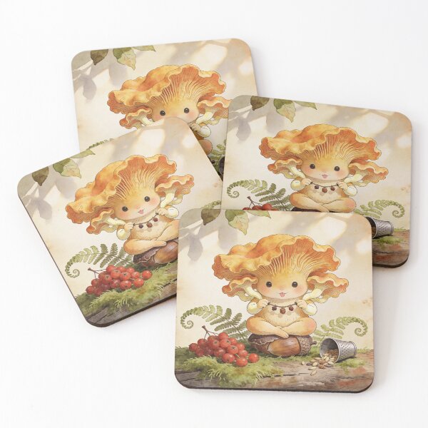 Item preview, Mushroom Folk Crafting - Cottagecore Forest Art designed and sold by PictorialWhimsy.